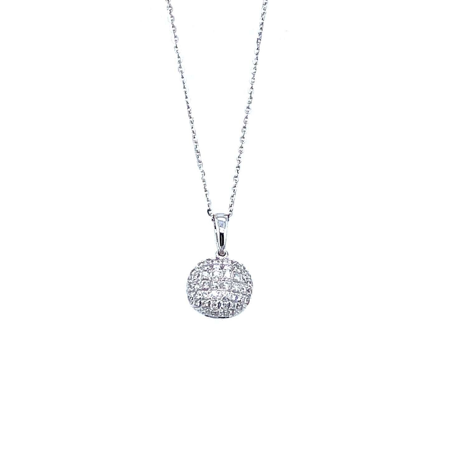 Kette 585/-Weißgold mit Anhänger Brillanten