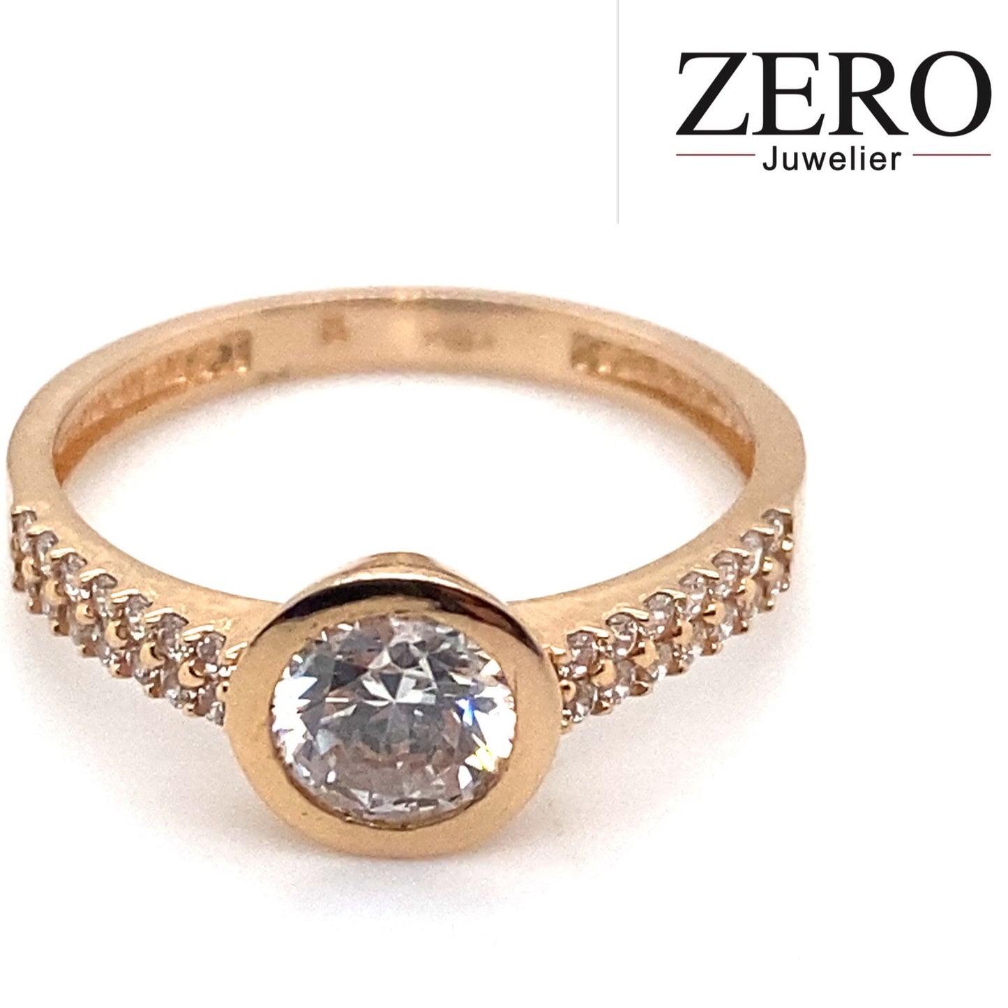 Ring Rotgold 585/- Zirkonia