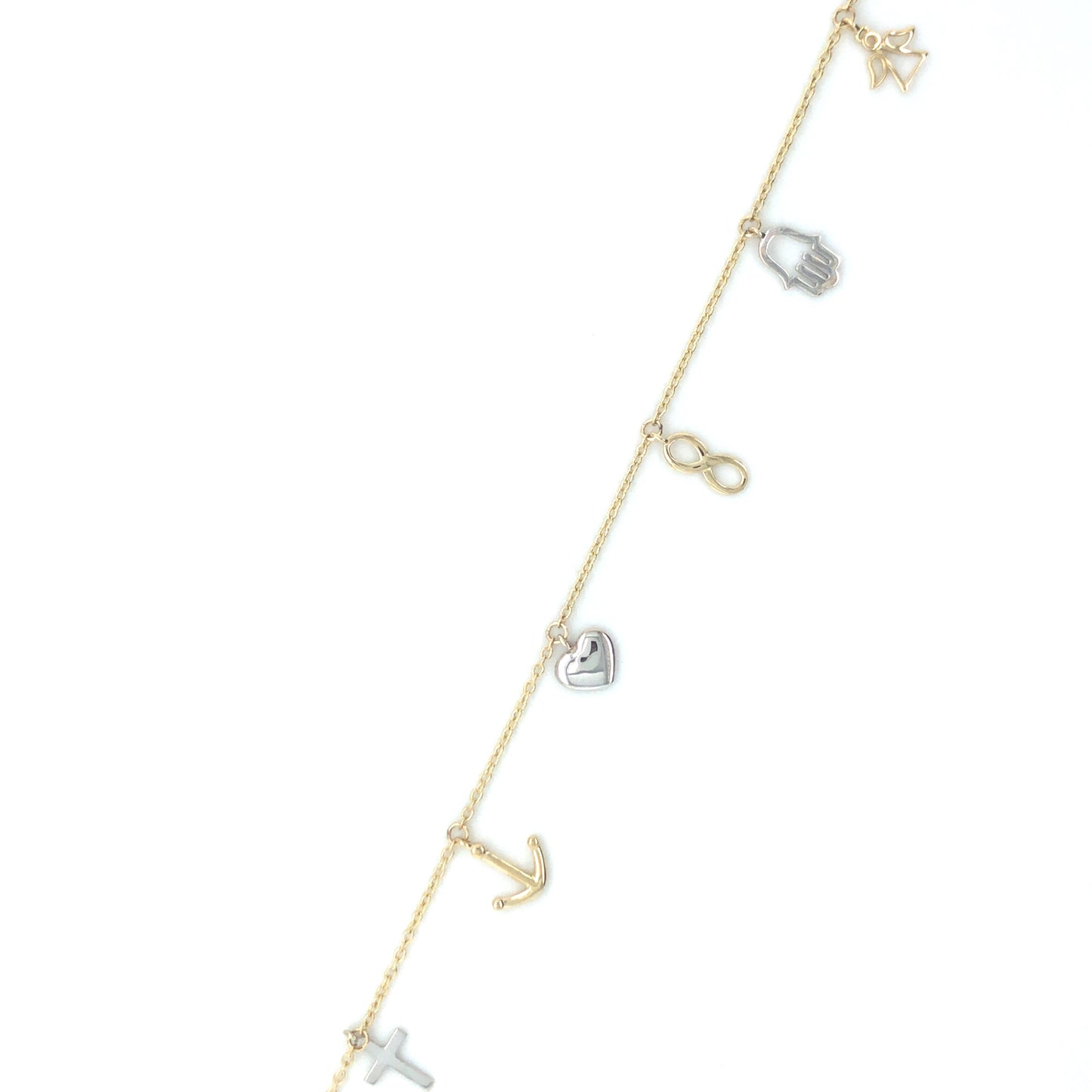 Armband 585/-Gelbgold/-Weißgold