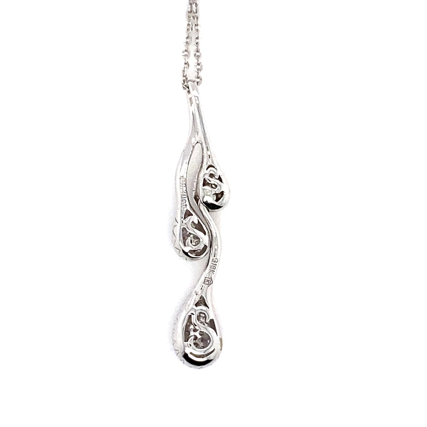 Kette mit Anhänger 750/-Weißgold Brillanten