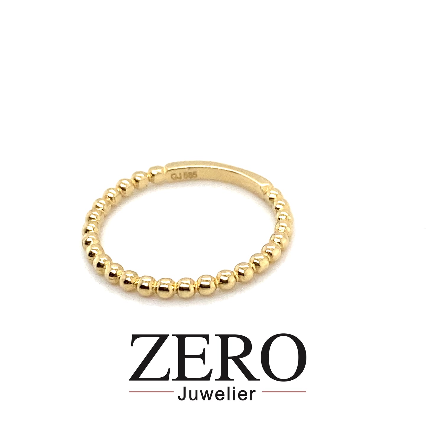 Ring 585/-Gelbgold Kugelmuster