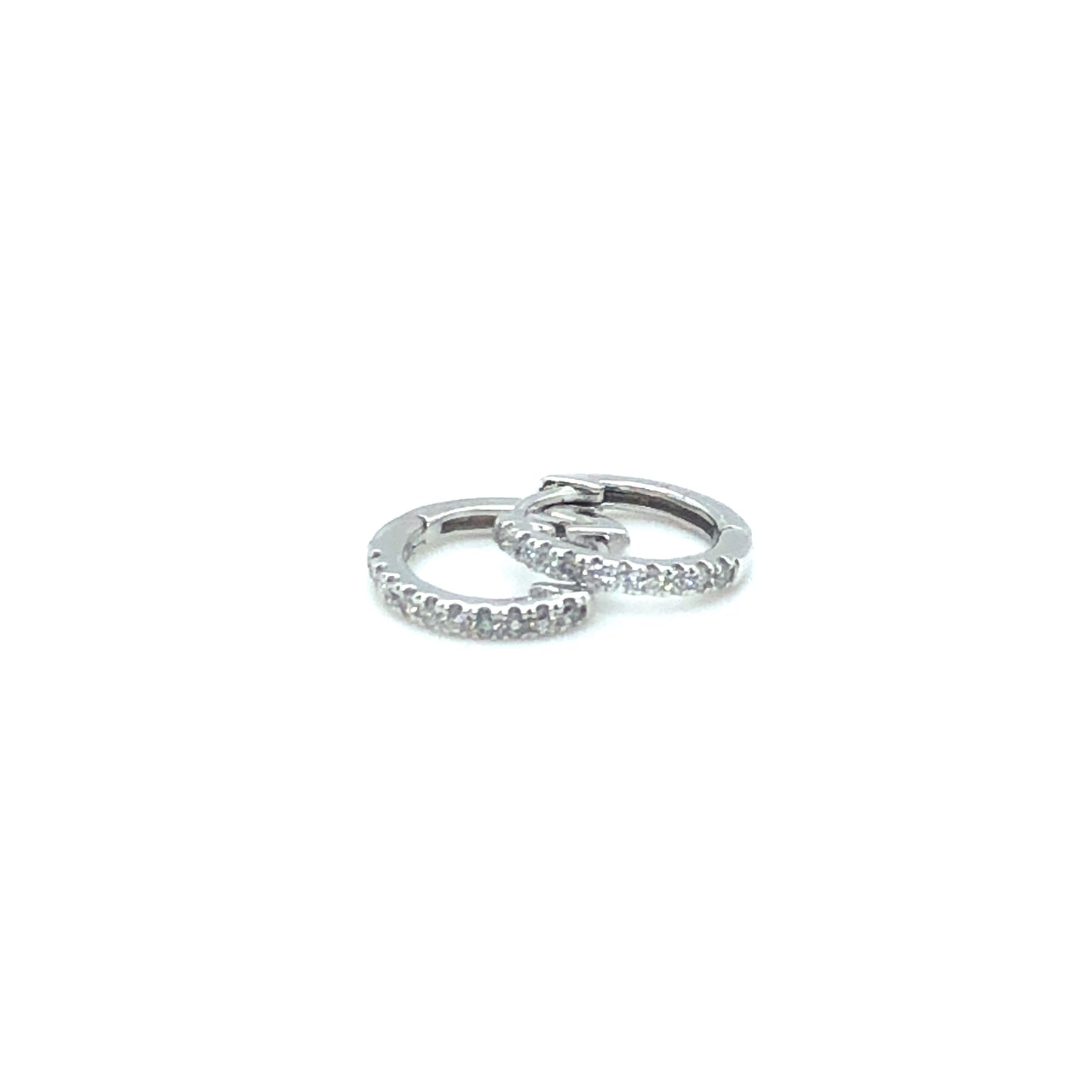 Creolen 750/-Weißgold mit Brillanten