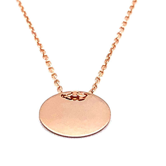 Kette 585/-Rotgold mit Gravurplatte