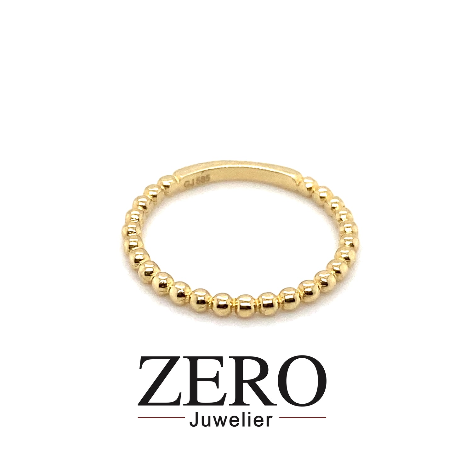 Ring 585/-Gelbgold Kugelmuster