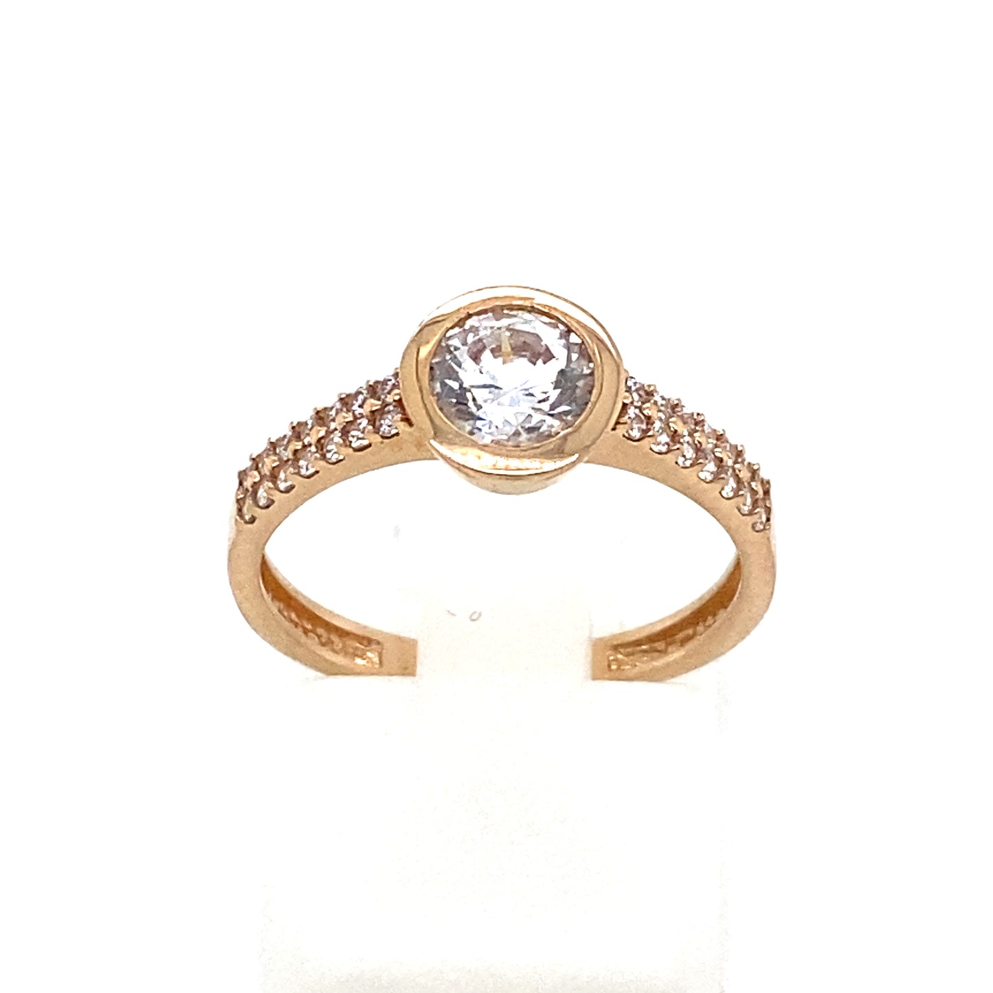 Ring Rotgold 585/- Zirkonia