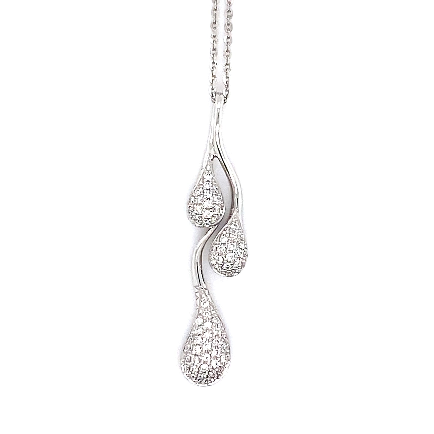 Kette mit Anhänger 750/-Weißgold Brillanten