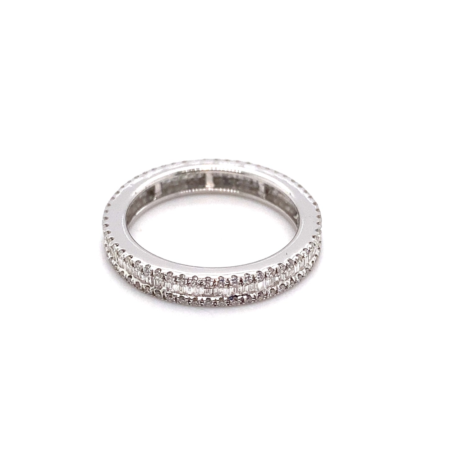 Ring 750/-Memoire Weißgold Diamanten