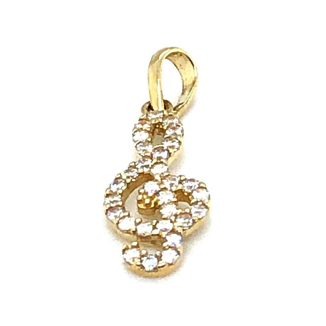 Anhänger 585/-Gelbgold Notenschlüssel
