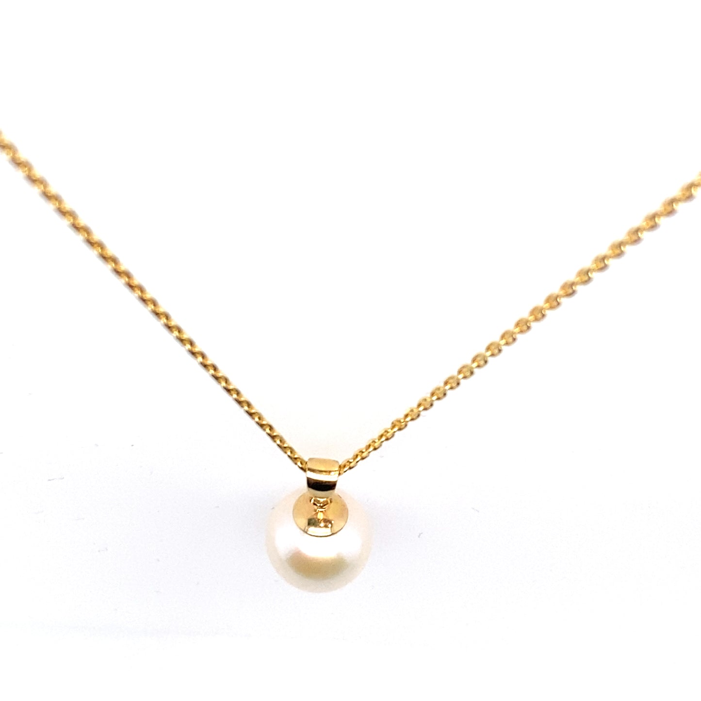 Kette mit Perlenanhänger 585/-Gelbgold