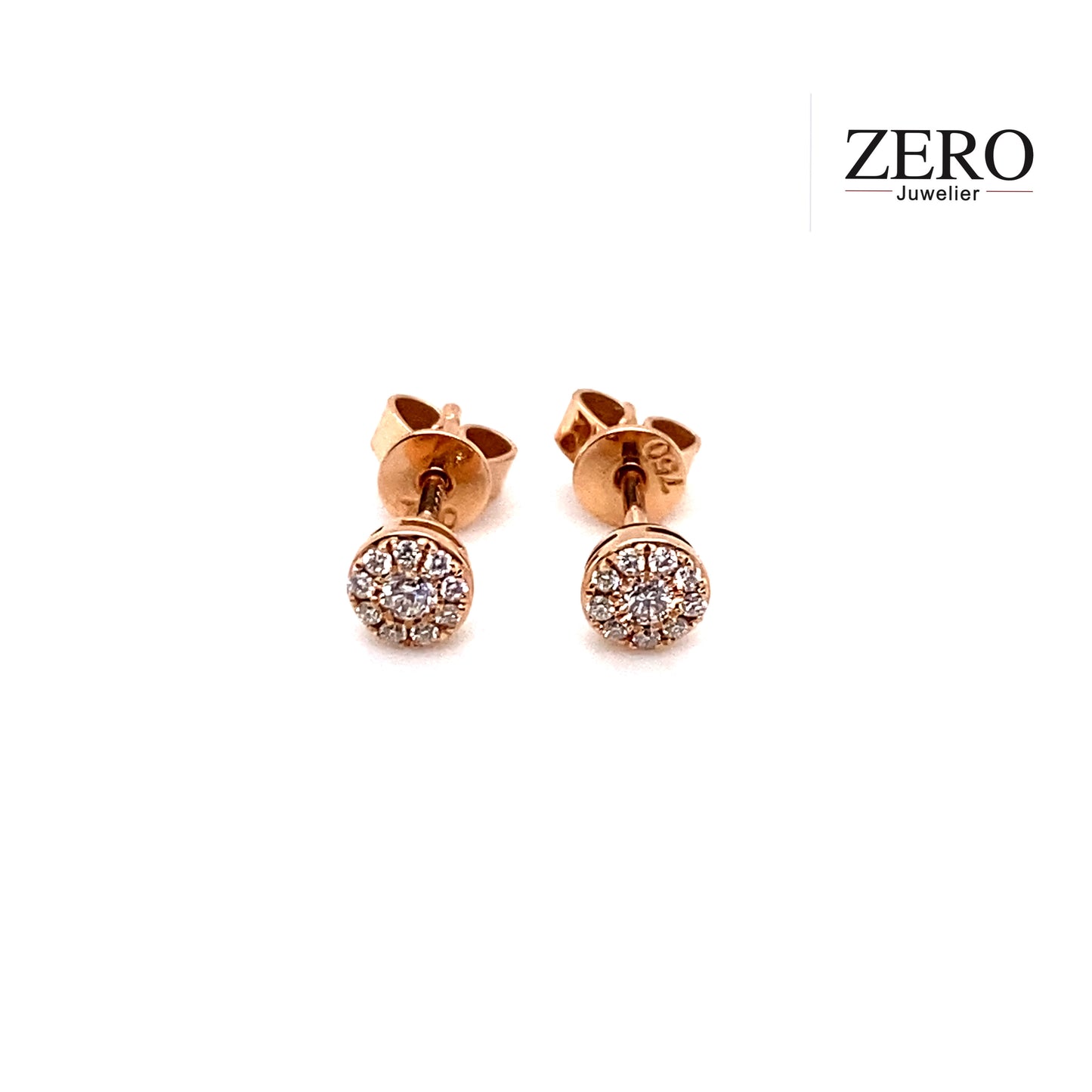 Ohrstecker Rotgold 750/- Brillanten