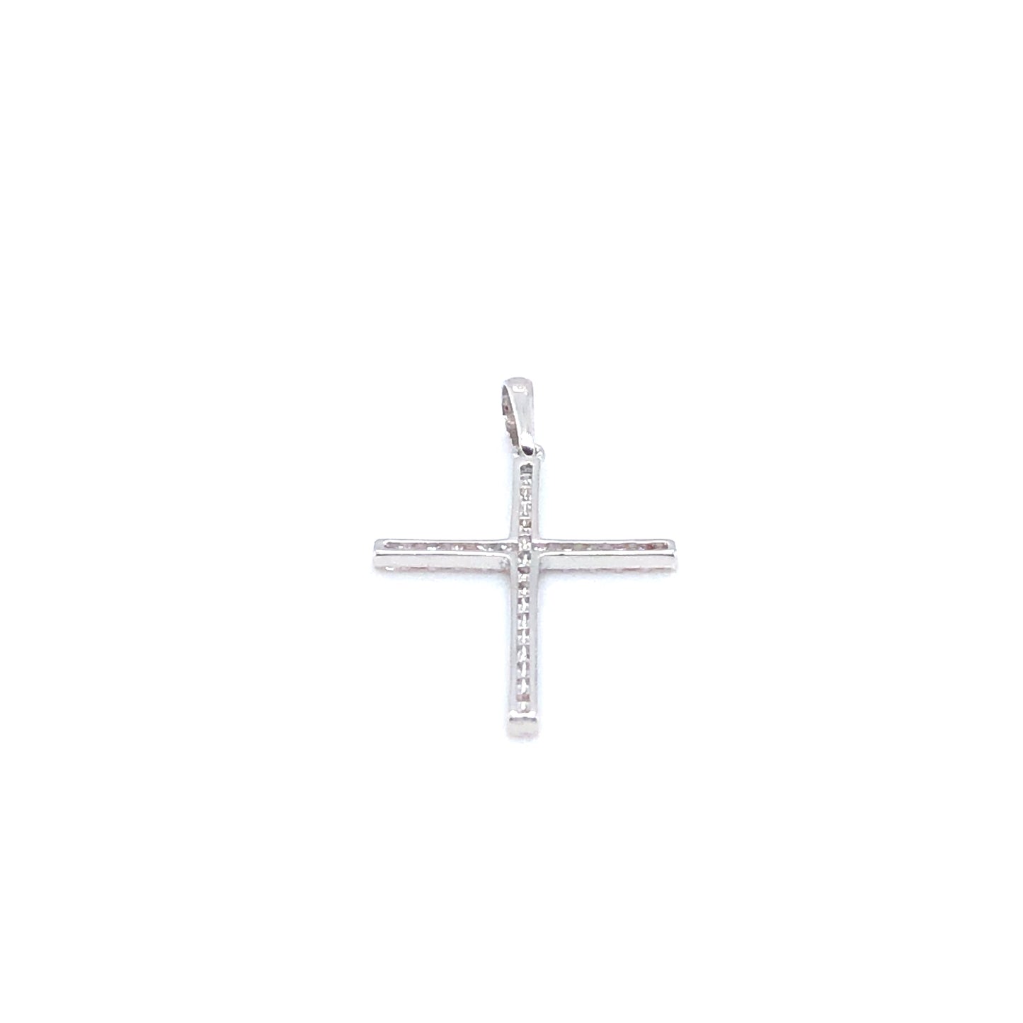 Anhänger 585/-Weißgold Kreuz