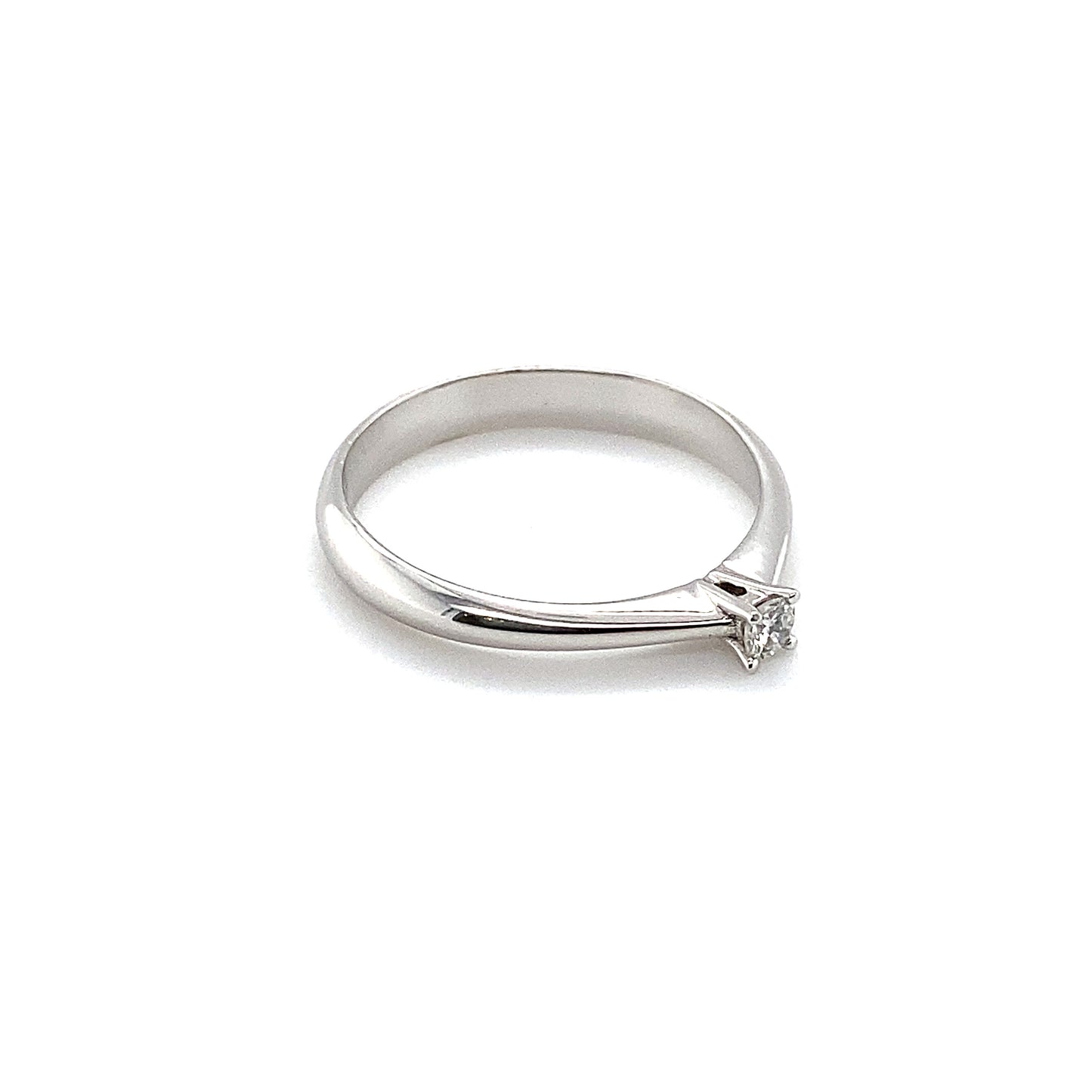 Ring Weißgold 585/- Brillant 0,07 ct H-si