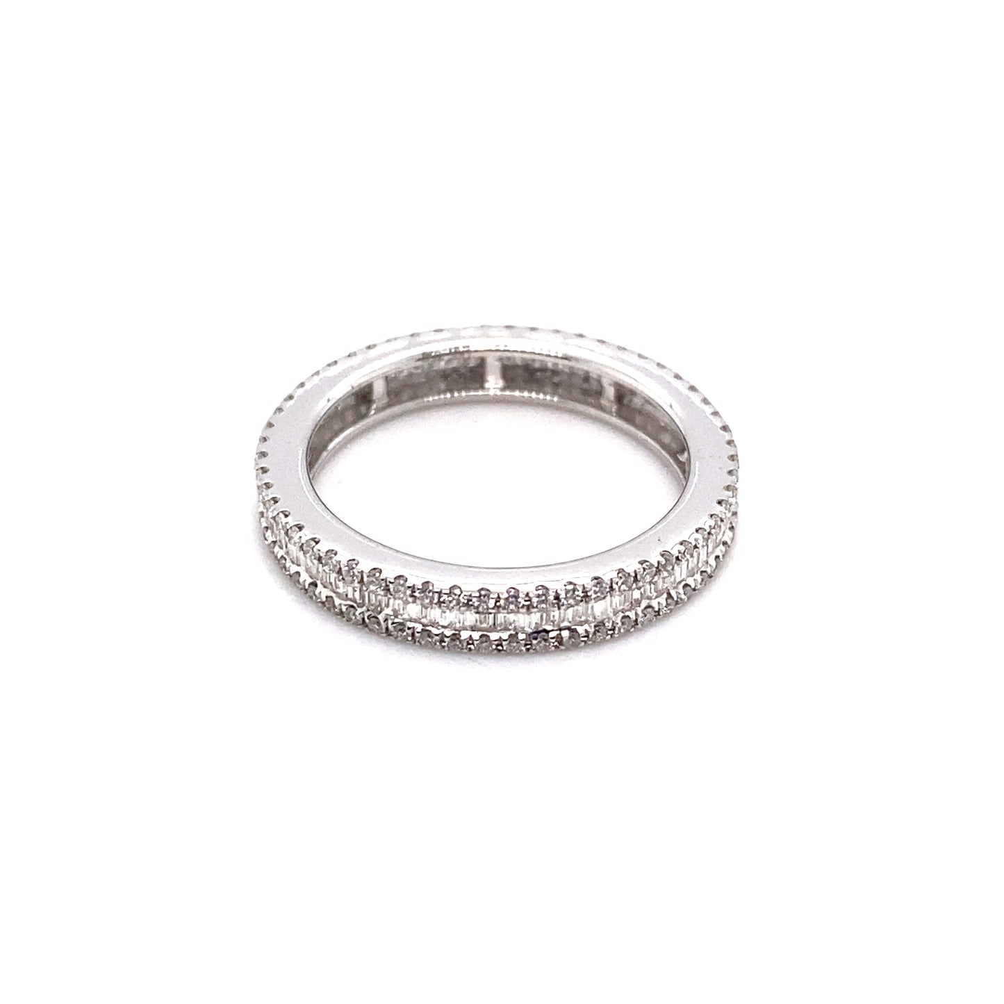 Ring 750/-Memoire Weißgold Diamanten