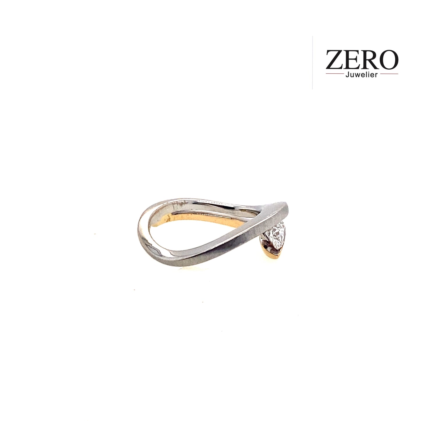 Spannring 750/-Weißgold und Roségold