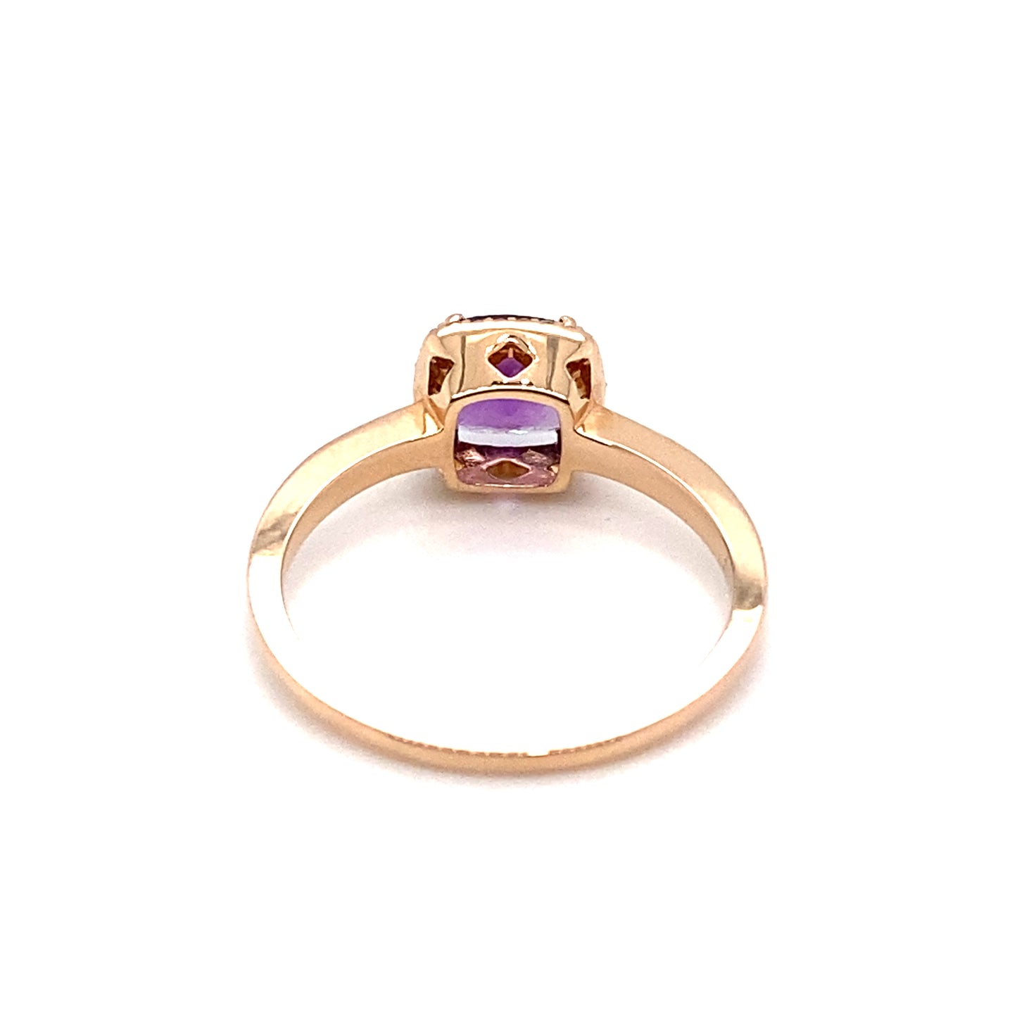 Ring Rotgold Amethyst 585/-Brillanten
