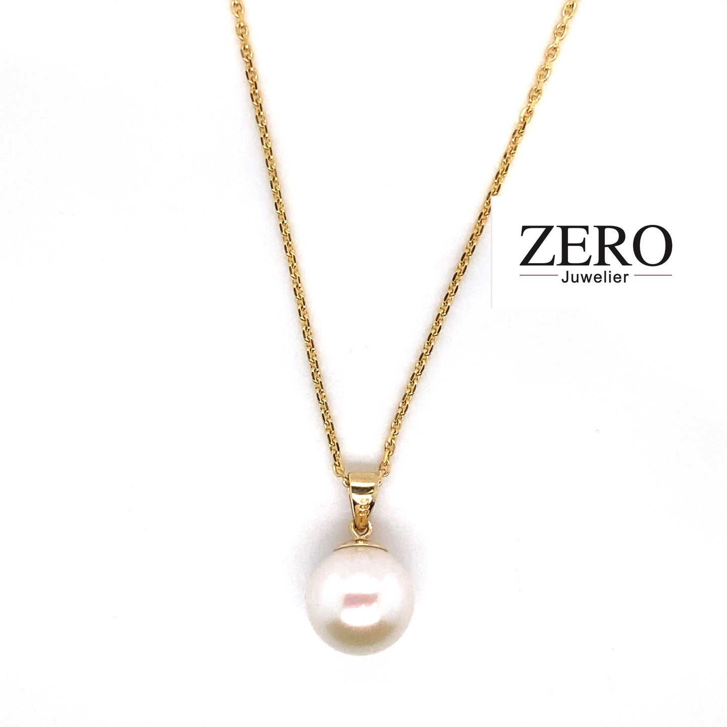 Kette mit Perlenanhänger 585/-Gelbgold
