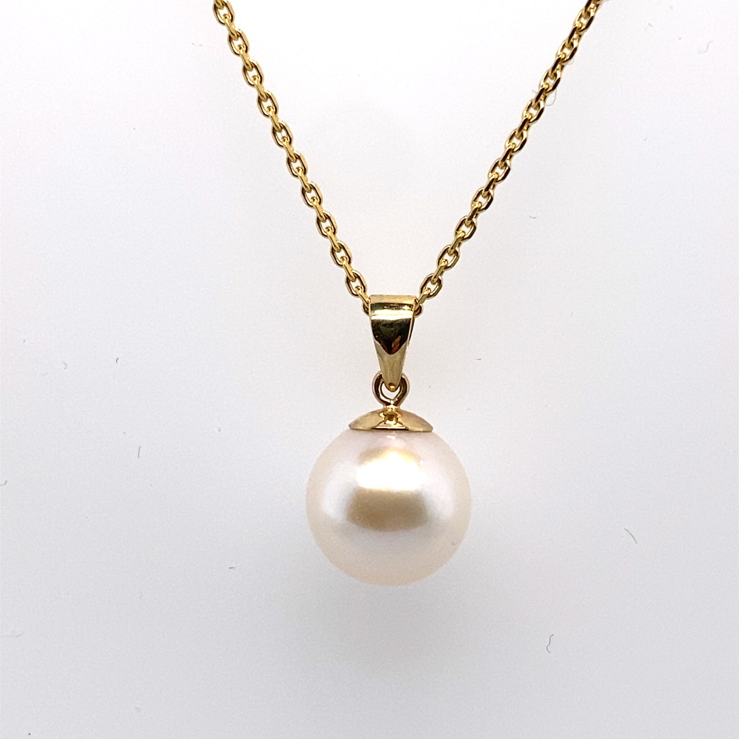 Kette mit Perlenanhänger 585/-Gelbgold