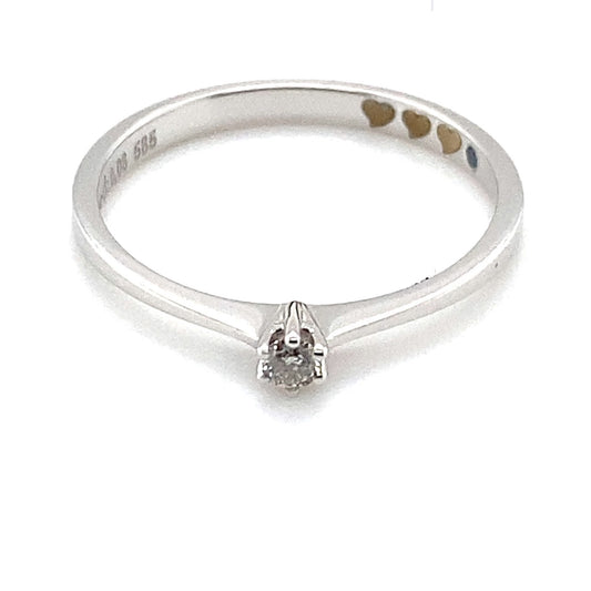 Ring Weißgold 585/- Brillant 0,05 ct