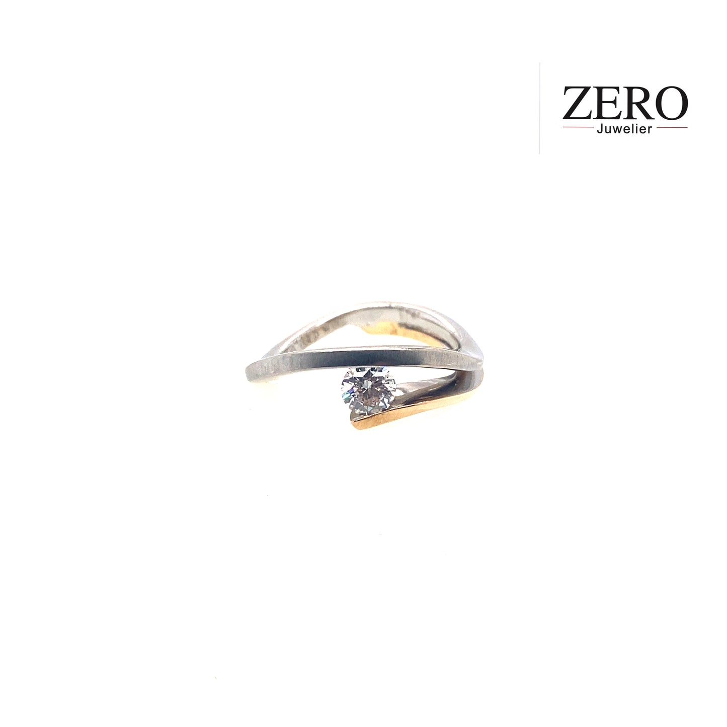 Spannring 750/-Weißgold und Roségold