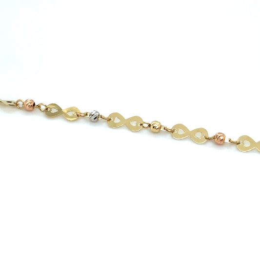 Armband 585/-Gelbgold/-Weißgold/-Rotgold