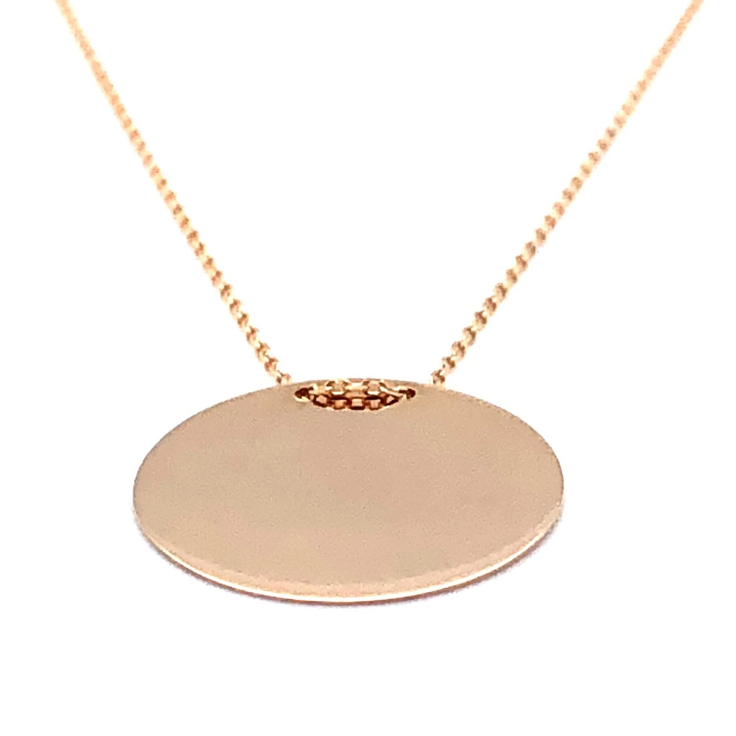Kette 585/-Rotgold mit Gravurplatte