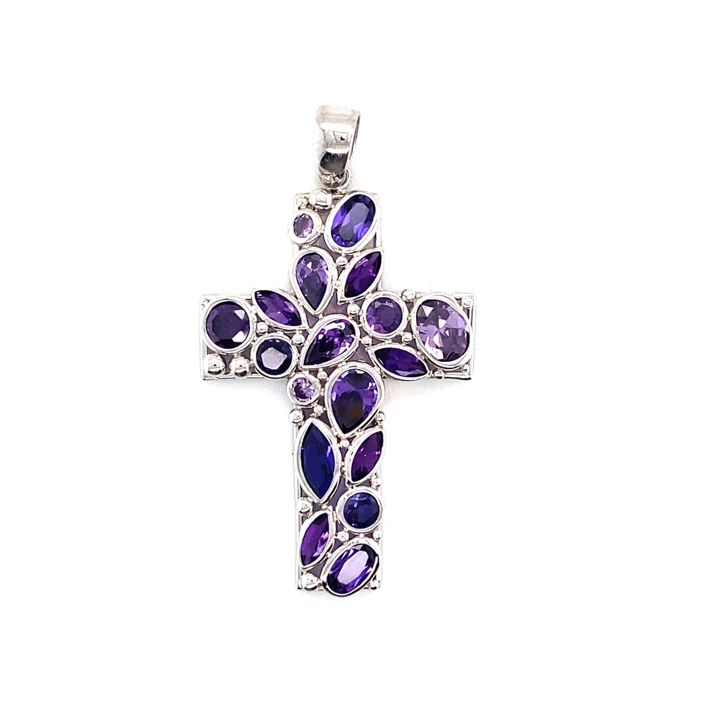 Kreuz Anhänger Weißgold 585/-