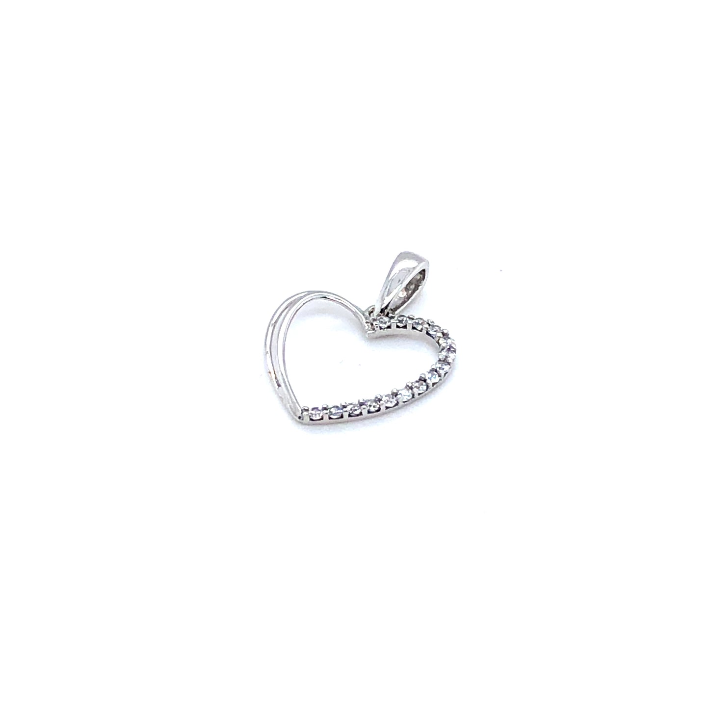 Anhänger 585/-Weißgold Herz
