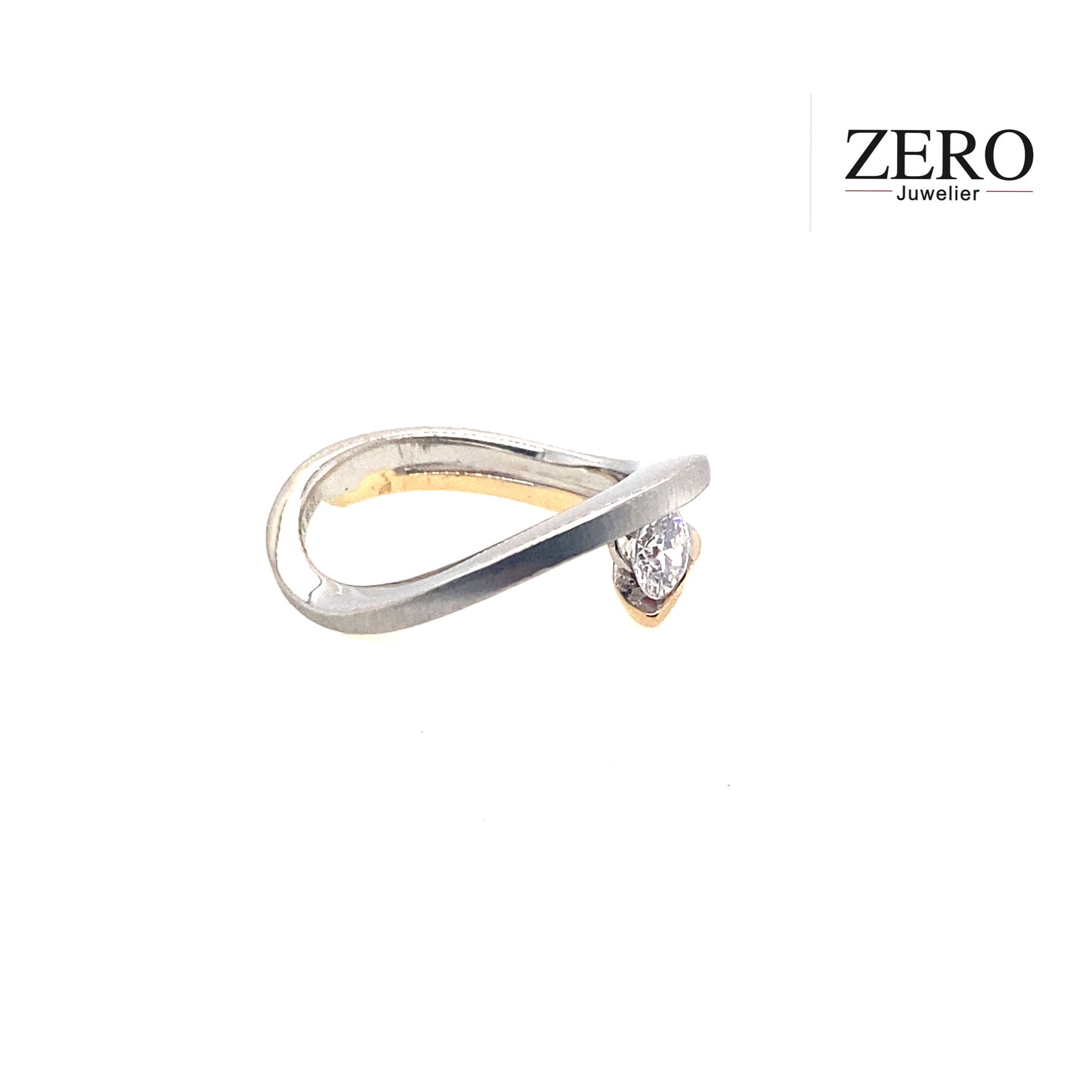 Spannring 750/-Weißgold und Roségold