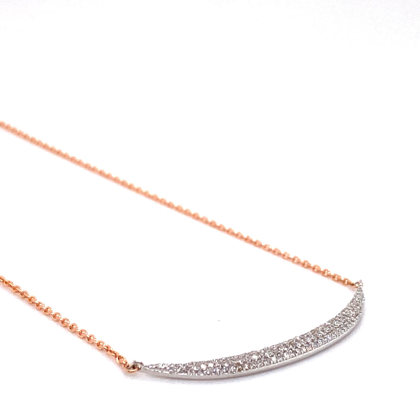 Kette 585/-Rotgold /-Weißgold mit Brillanten