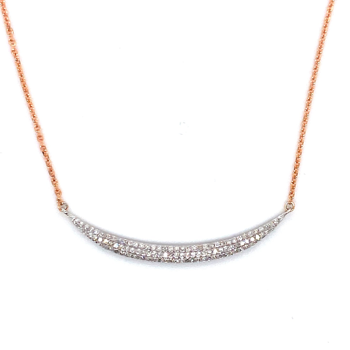 Kette 585/-Rotgold /-Weißgold mit Brillanten