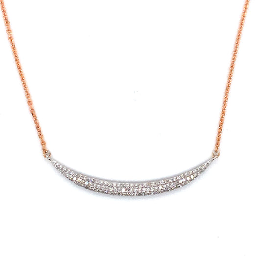 Kette 585/-Rotgold /-Weißgold mit Brillanten