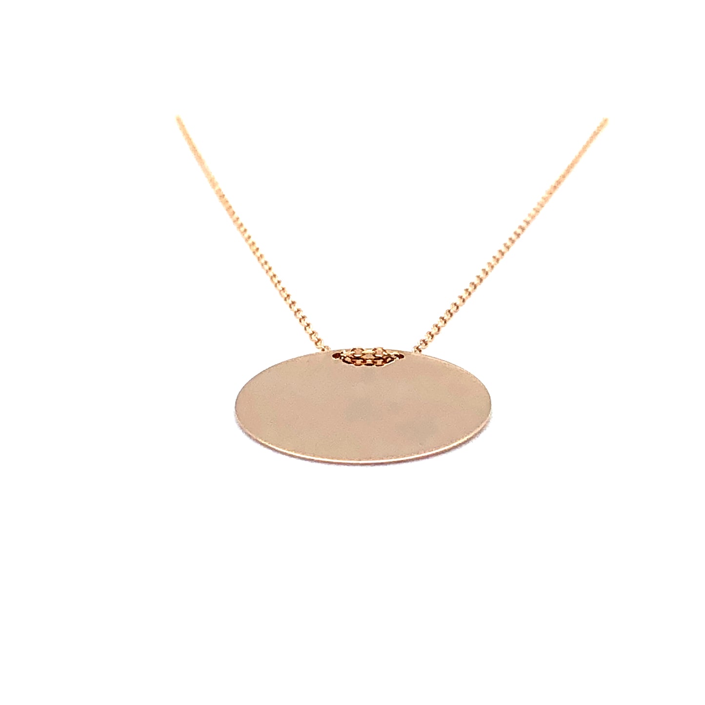 Kette 585/-Rotgold mit Gravurplatte