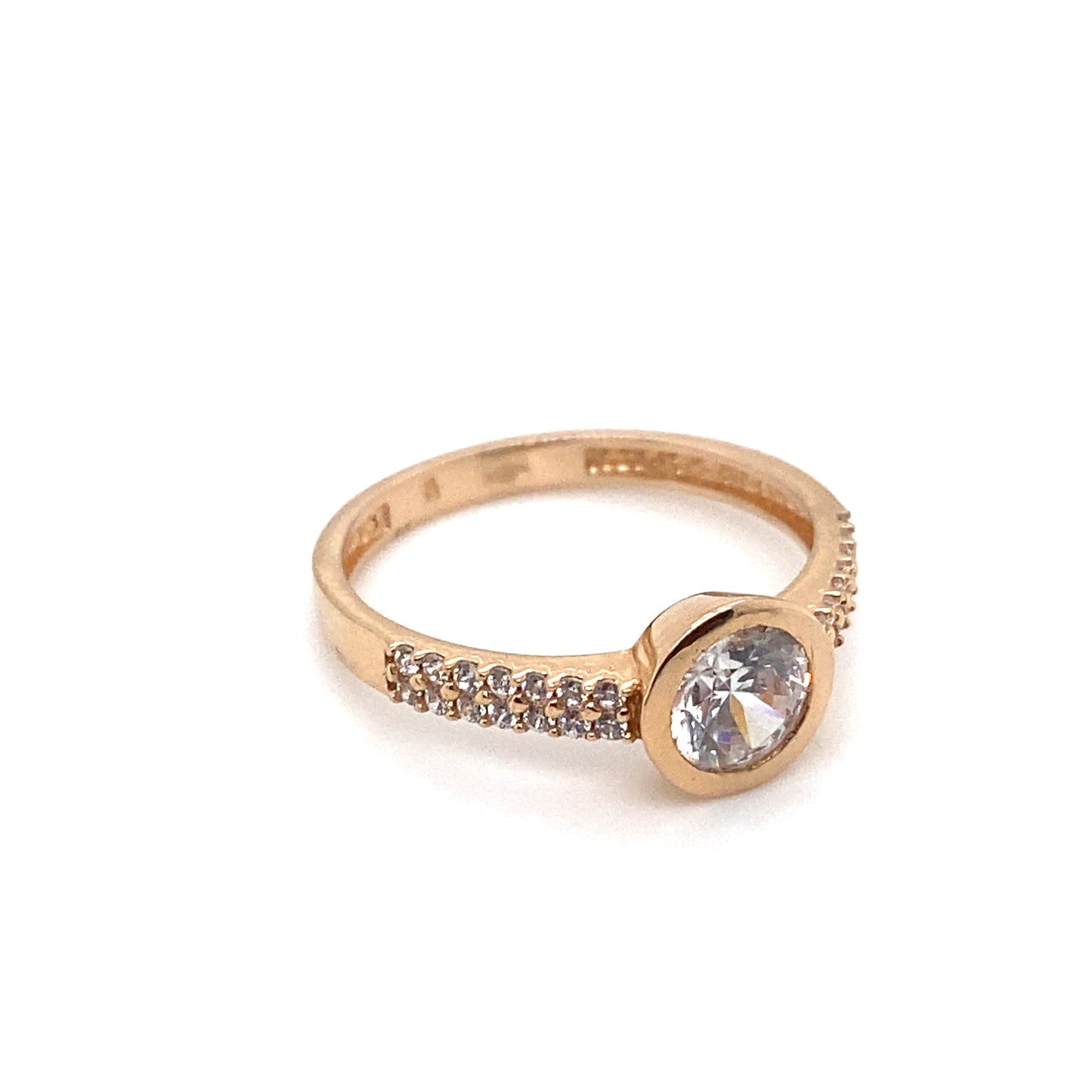 Ring Rotgold 585/- Zirkonia