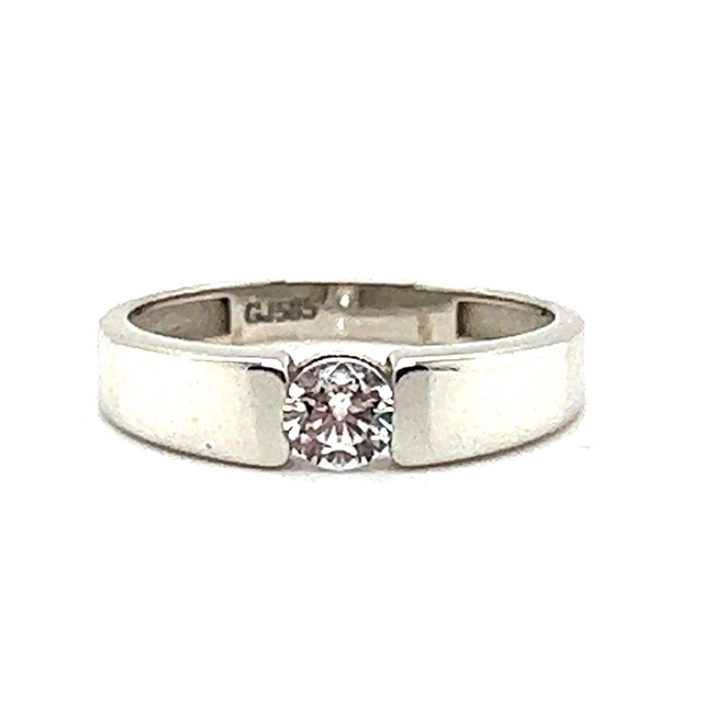 Ring mit Stein 585/-Weißgold