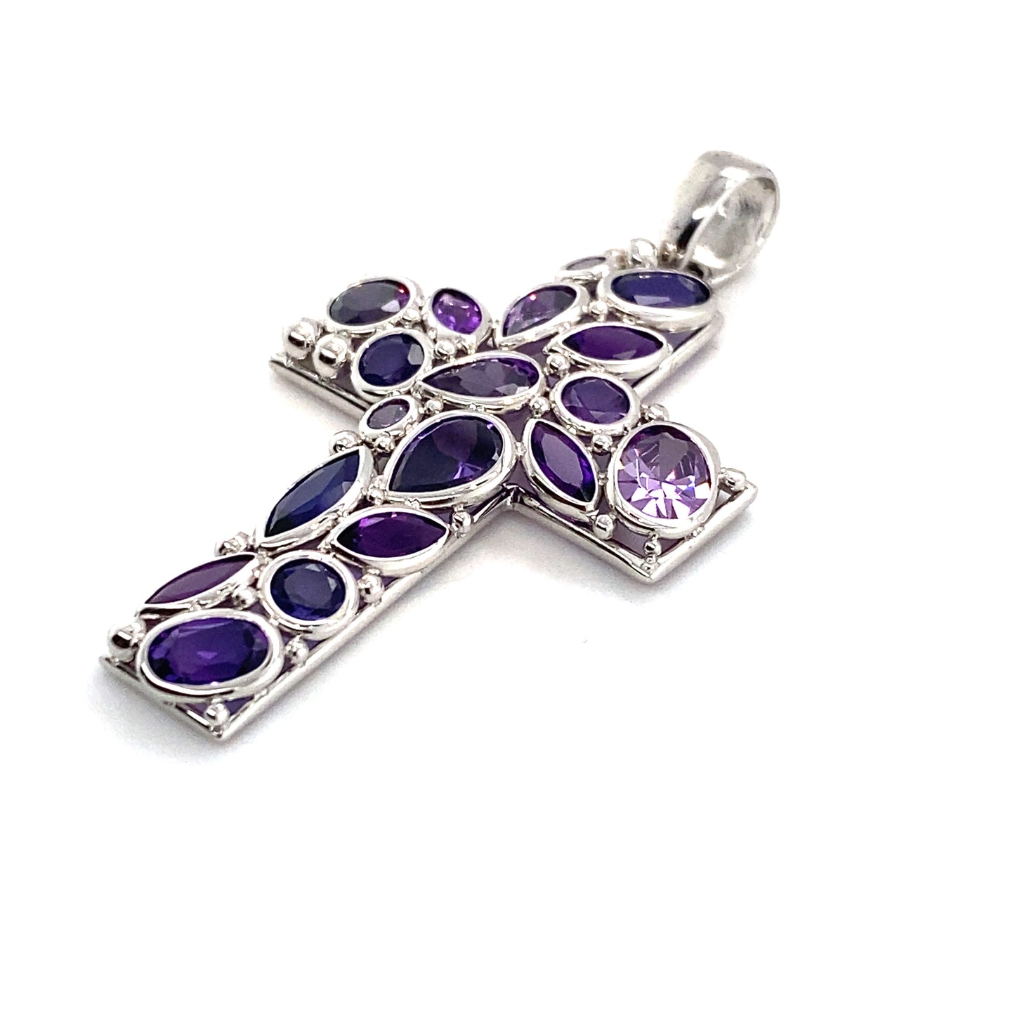 Kreuz Anhänger Weißgold 585/-