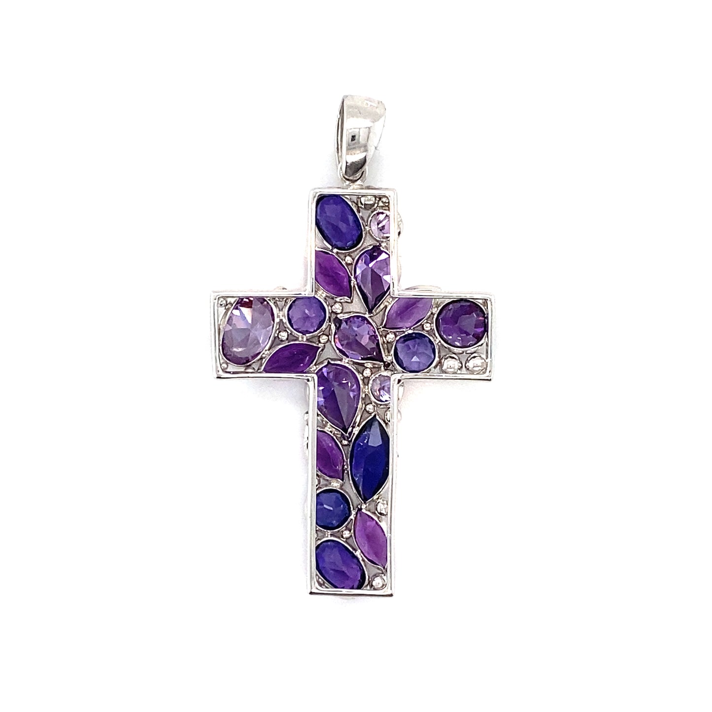 Kreuz Anhänger Weißgold 585/-