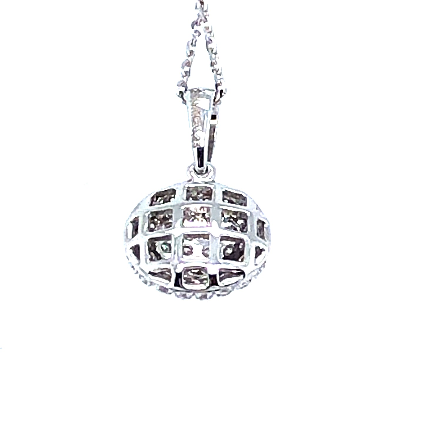 Kette 585/-Weißgold mit Anhänger Brillanten