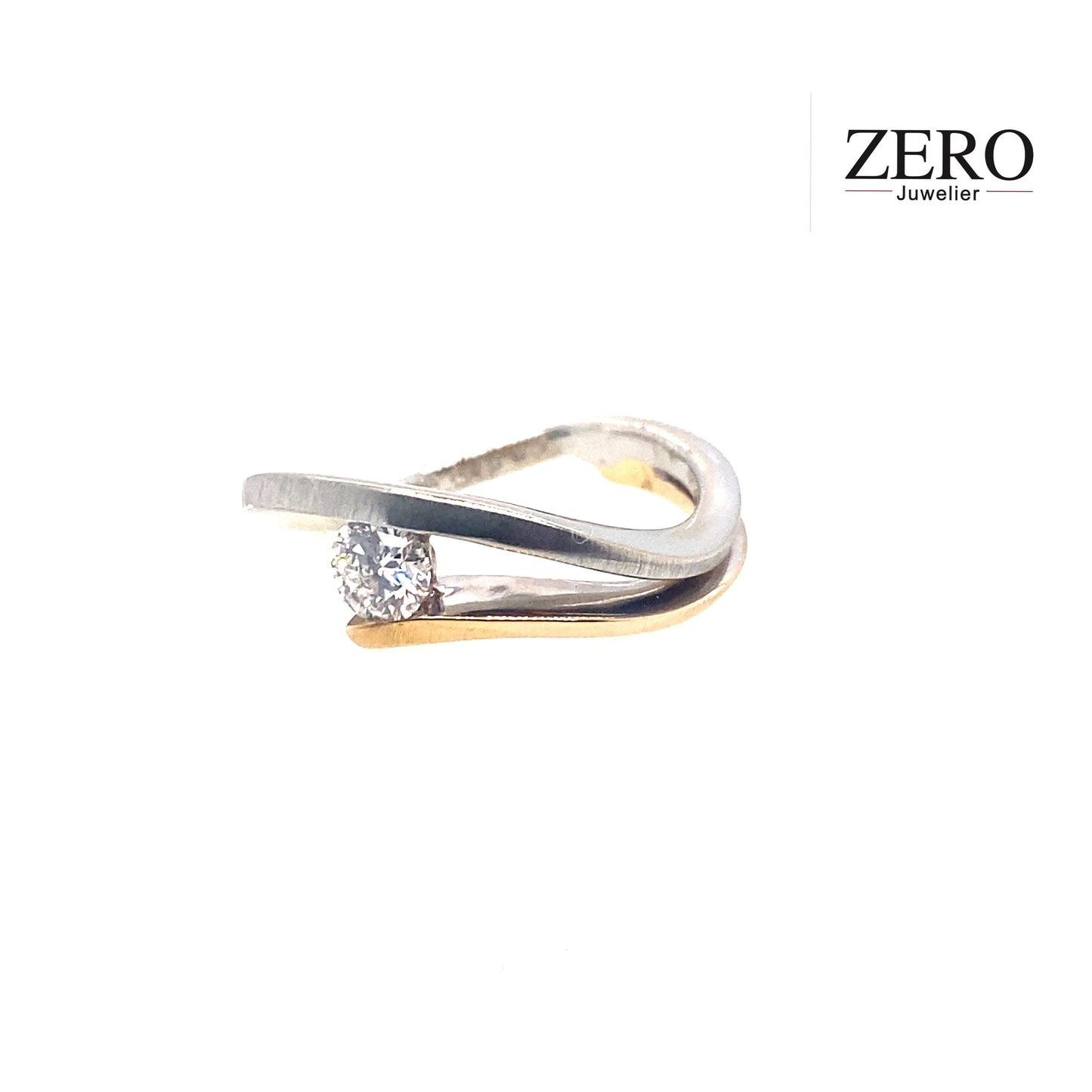 Spannring 750/-Weißgold und Roségold