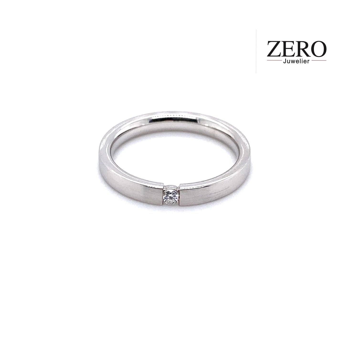 Spannring 585/-Weißgold Brillant