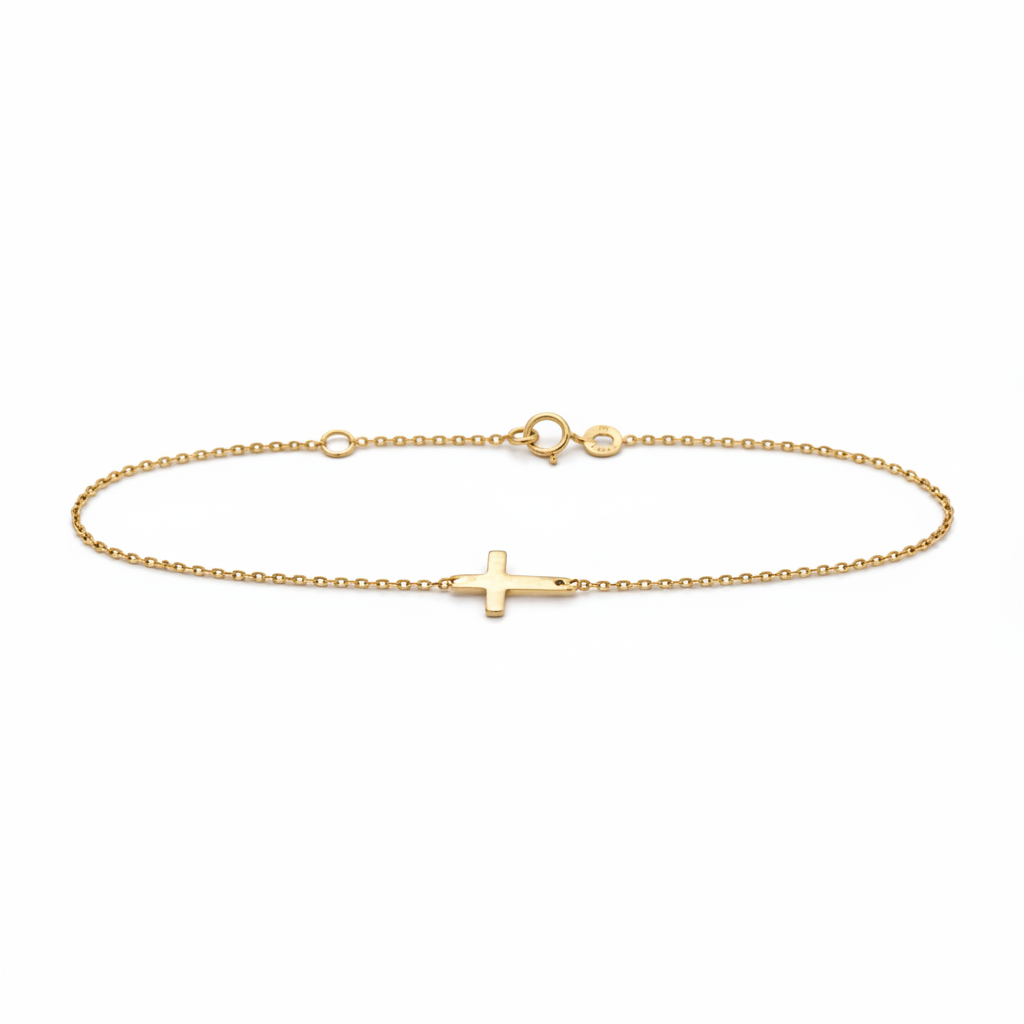 585 Gelbgold Armband Kreuz 