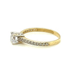 Ring mit Zirkonia Steinen 585/-Gelbgold