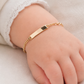 585 Gelbgold Babyarmband mit Gravurplatte (12/14cm)