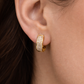 585 Gelbgold Kreolen mit Zirkonia - 12,5mm
