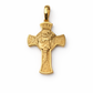 585 Gelbgold Kreuzanhänger mit Christusmotiv