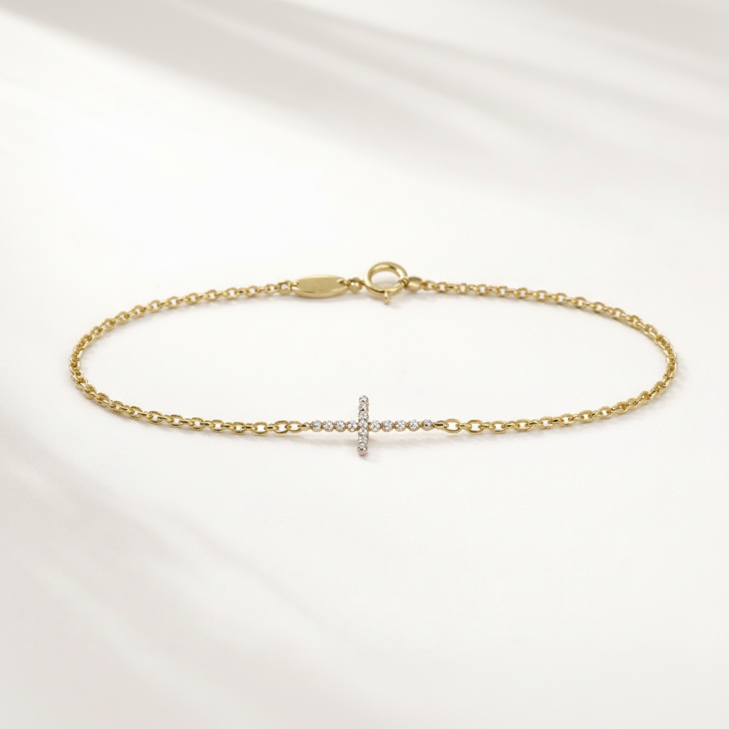 585 Gelbgold Kreuzarmband