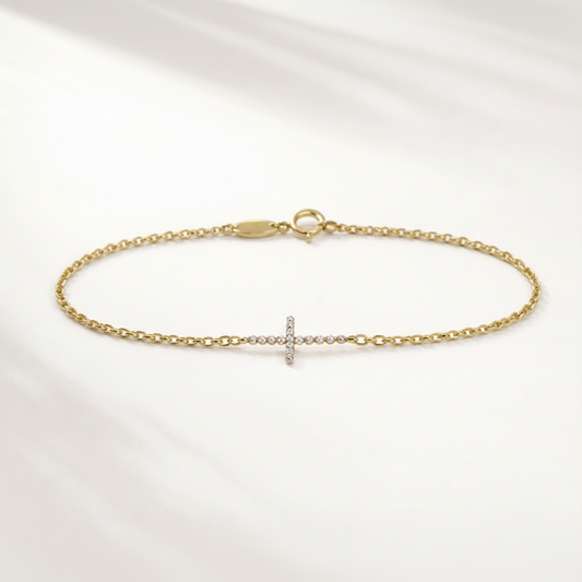 585 Gelbgold Kreuzarmband