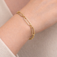 585 Gelbgold Armband – Paperclip Design – 18–20 cm