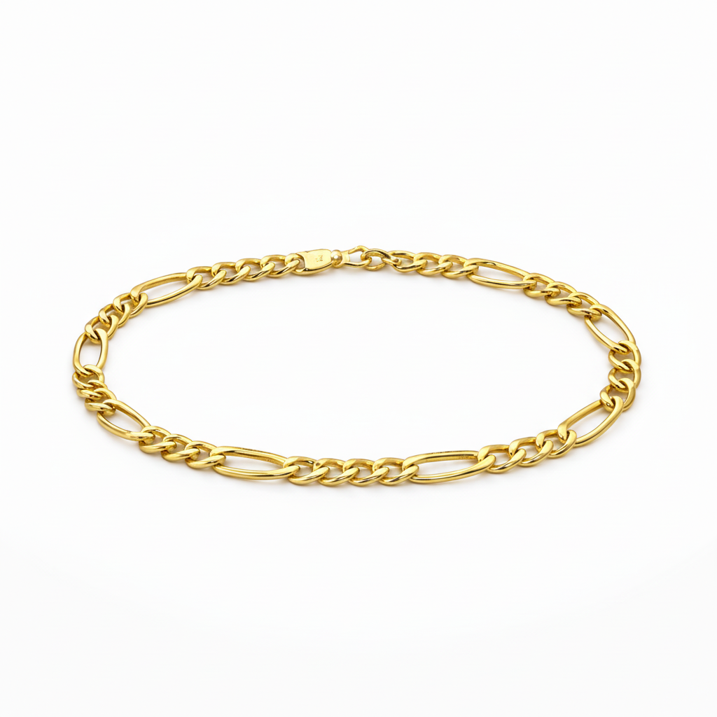 585 Gelbgold Armband – Figaro Design – 20 cm