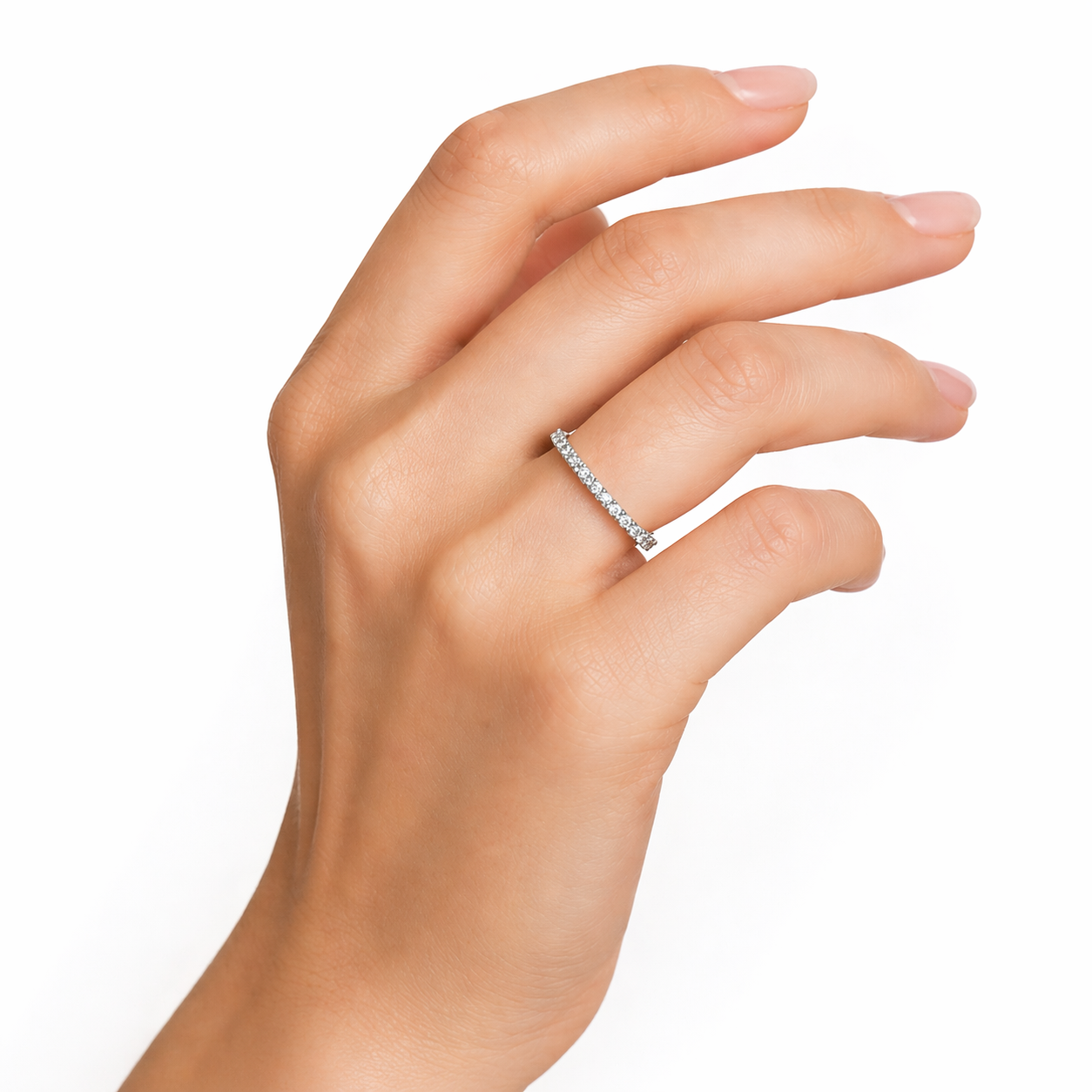 585 Weißgold Ring mit 0,49ct. Labordiamanten