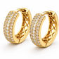 585 Gelbgold Kreolen mit Zirkonia - 12,5mm